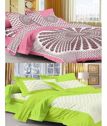 Uniqchoice Cotton King Bedsheet ( Multi )