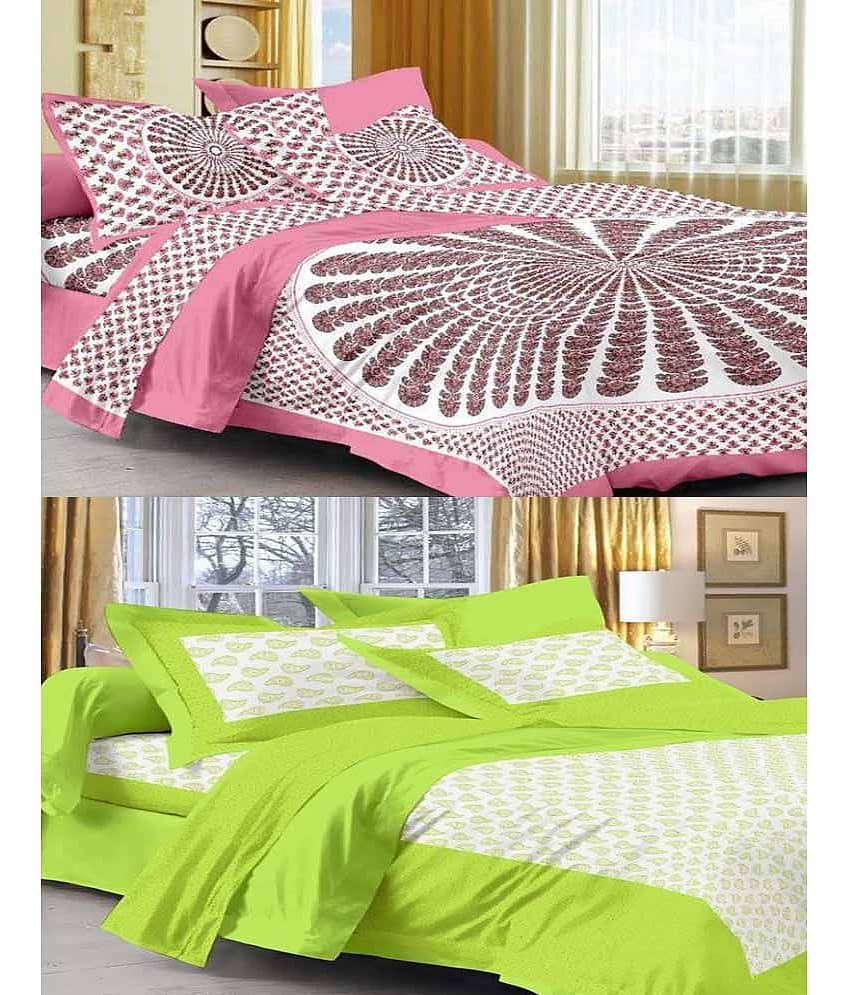 Uniqchoice Cotton King Bedsheet ( Multi )