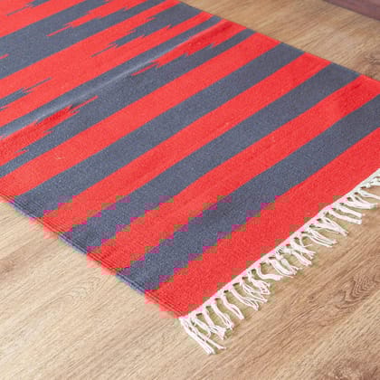 Handwoven Warrangal Dhurrie Floor Runner 2x6