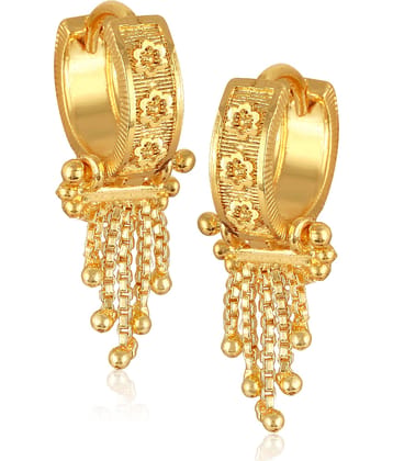 VIVASTRI Golden Bali Earrings ( Pack of 1 )