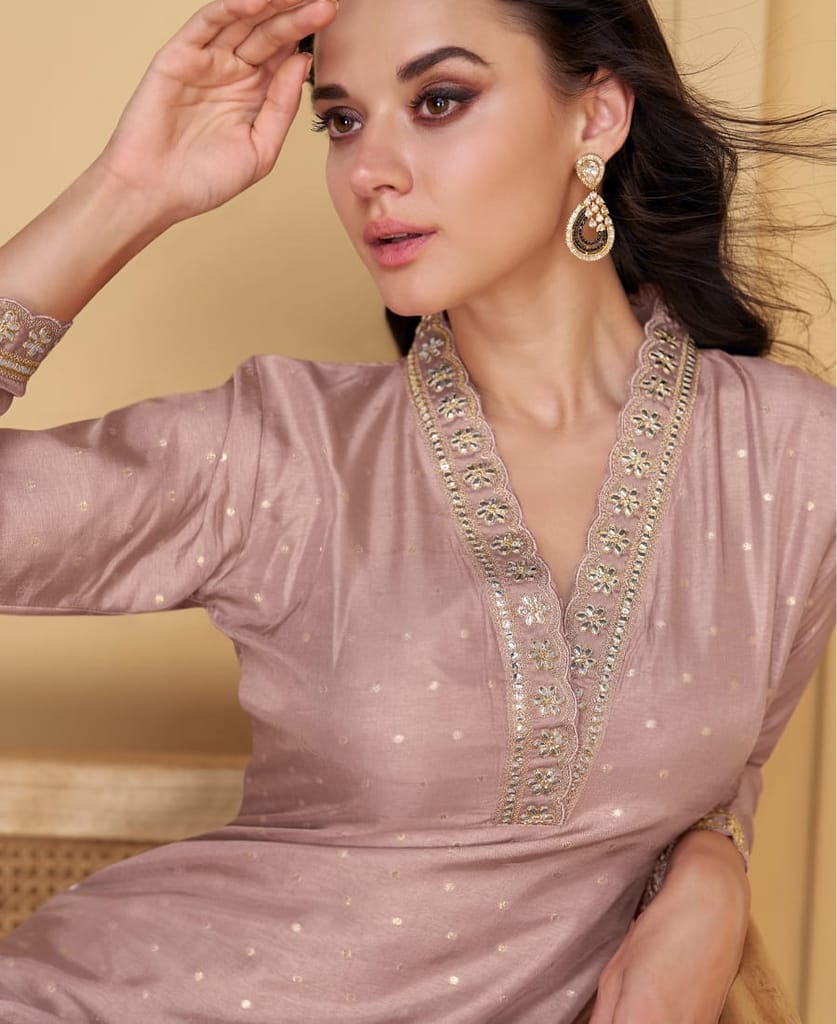 Trending Festival Wear Straight Suit For Women Pink