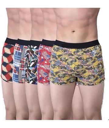Cavenders Pack of 5 Nylon Trunks For Men's ( Multicolor )
