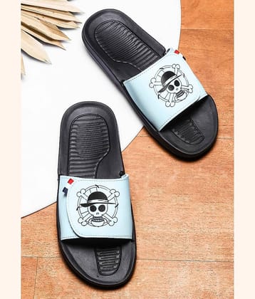 Q tick Light Blue Men's Slide Flip Flop