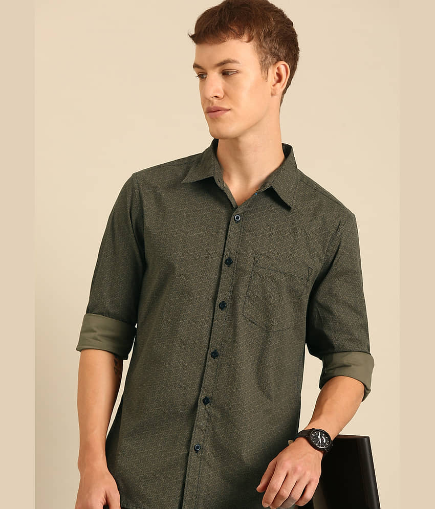 Lucky Roger 100% Cotton Regular Fit Checks Full Sleeves Men's Casual Shirt - Black ( Pack of 1 )