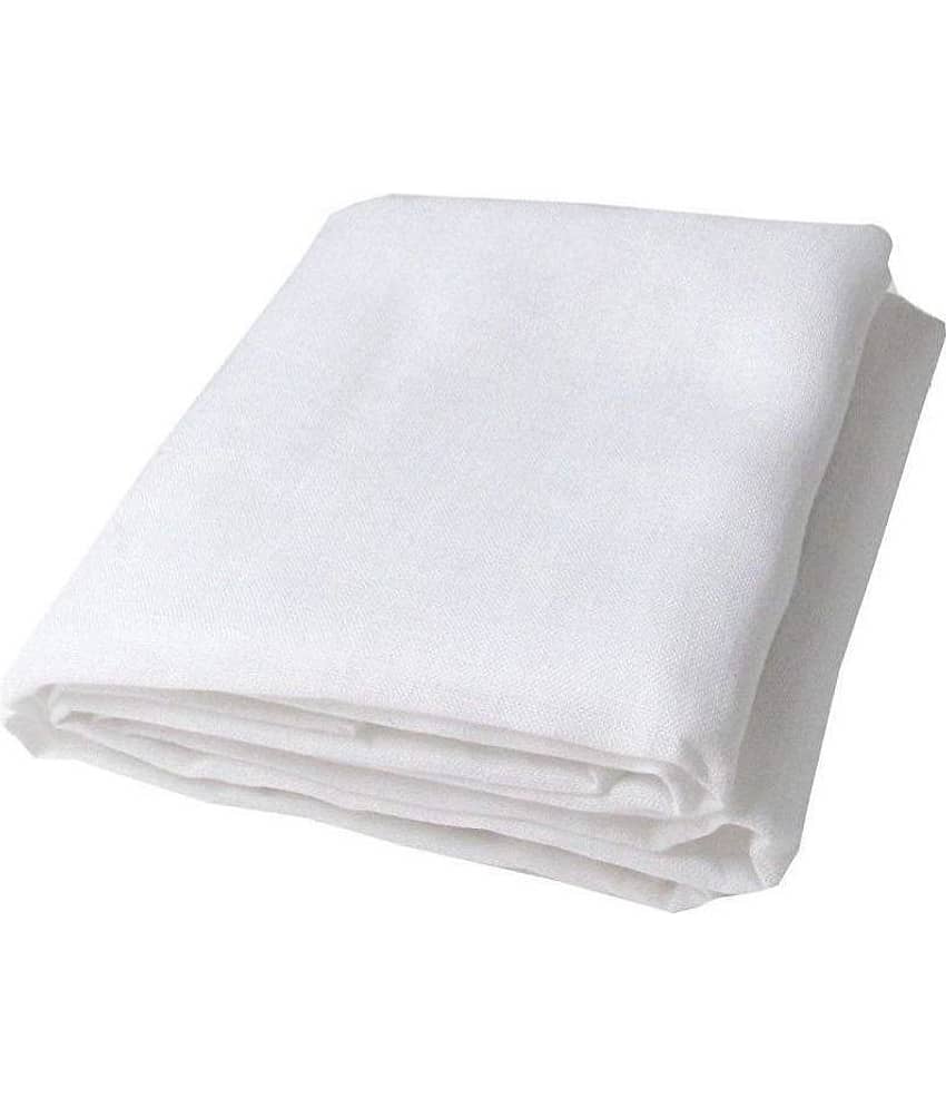 Makhanchor White Linen Unstitched Shirt pc Single