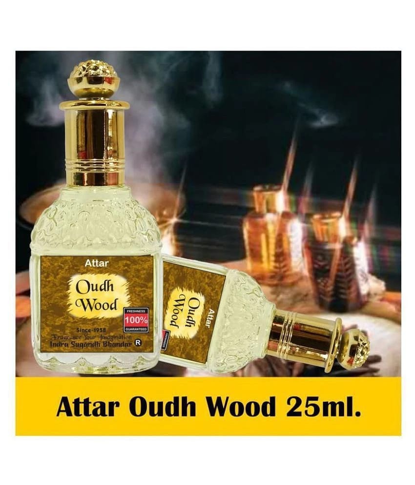 INDRA SUGANDH BHANDAR - Oudh Wood Long Lasting Attar for Men and Women Attar For Men & Women 25ml Pack Of 1
