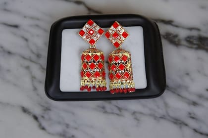 Red Dangling Earrings