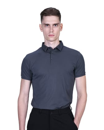 Cardinal Polo Air - 60s Yarn-Metallic Grey / XS