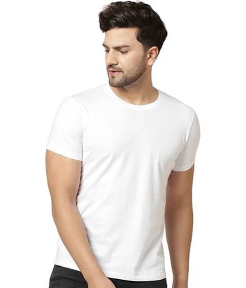 LONDON HILLS Pack of 1 Cotton Blend Regular Fit Men's T-Shirt ( Black )