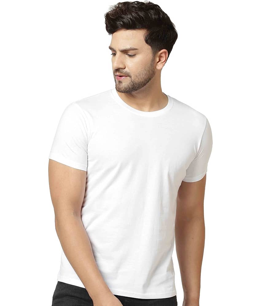 LONDON HILLS Pack of 1 Cotton Blend Regular Fit Men's T-Shirt ( Black )