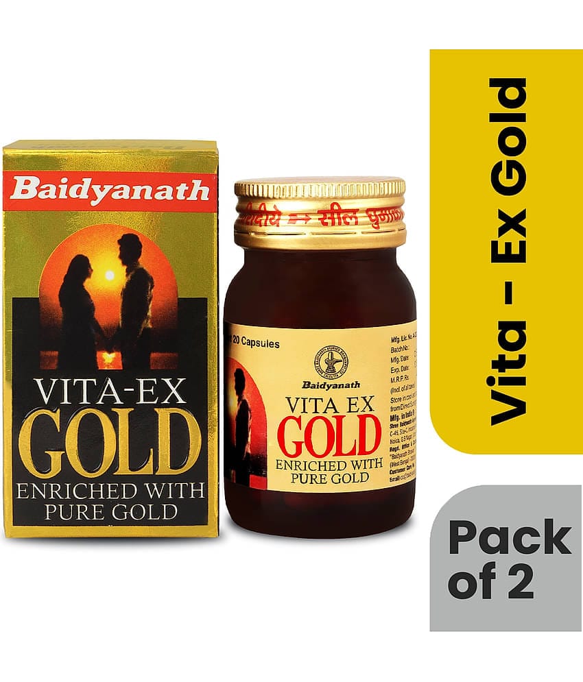 Baidyanath Vita Ex Gold With Pure Gold (40) Capsule 20 no.s Pack of 2