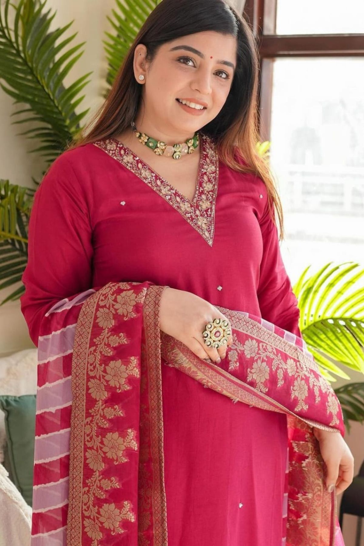 Wedding Heavy Embroidered Set-S / Pink
