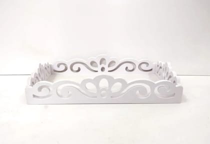 Rave Creations PVC Decorative ,Empty Gift Rectangular Tray with carvings on all sides