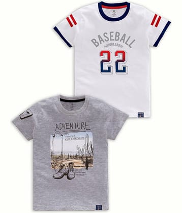 CODEZ Pack of 2 Boys Cotton Blend T-Shirt ( Multi Color )