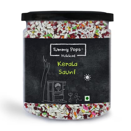 Tummy Pops | Kerala Saunf Mix | After Meal Digestives Mukhwas Mouth Fresheners, Fennel Seeds Saunf Mouth Fresheners | Hygienically Prepared & Packed, 350 gm Jar