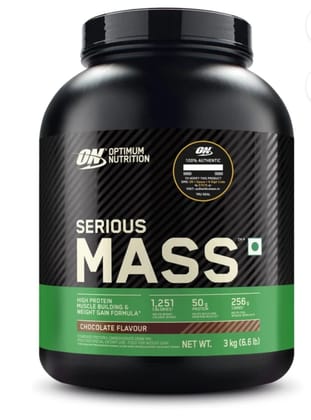 Optimum nutrition On serious mass gainer 6lbs, (Chocolate flavour)