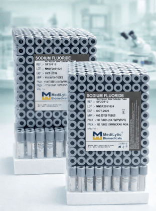 MediLytic Fluoride Tube (non-vacuum) (Each Box Contain 100 Tubes),pack of 1 box