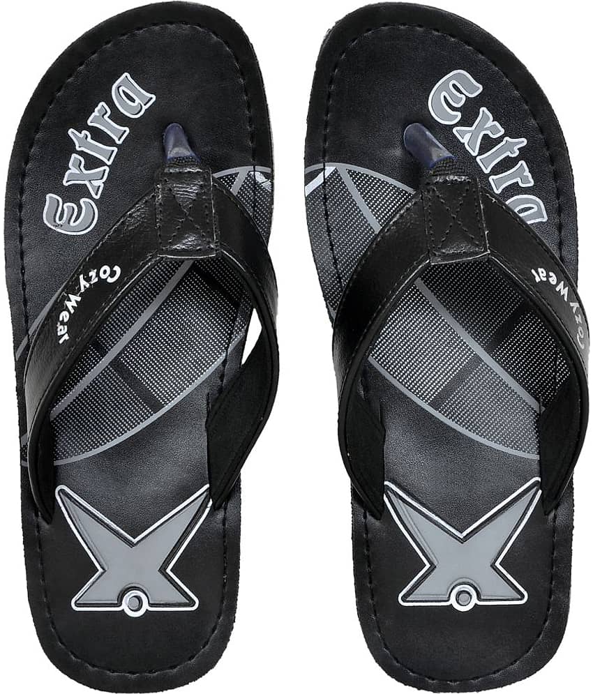 Cozy Wear - Black Men's Thong Flip Flop