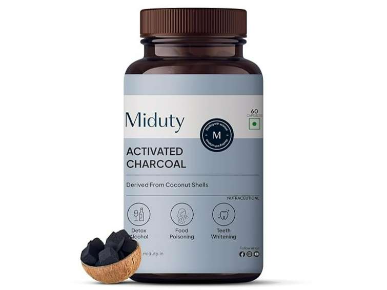 Miduty Activated Charcoal,  60 capsules