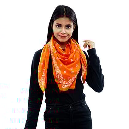 Eri Silk Printed Scarf Yellow