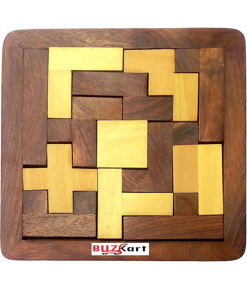 BuzyKart® Wood Jigsaw Puzzle - Wooden Toys for Kids - Travel Games for Families - Unique Gifts for Children