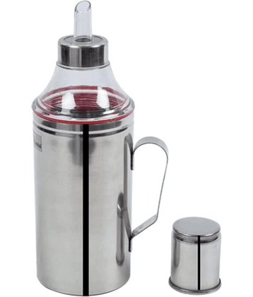 Visaxmi Oil Dispenser Steel Silver Oil Container ( Set of 1 )