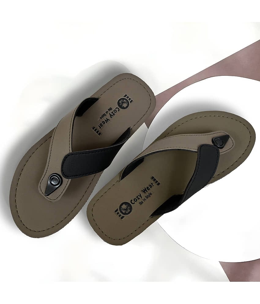 Cozy Wear Green Men's Thong Flip Flop