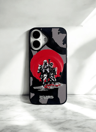 Santa Barbara Black Grey Camo Case for iPhone 16
