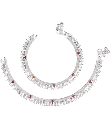 AanyaCentric - Silver Anklets ( Pack of 1 )