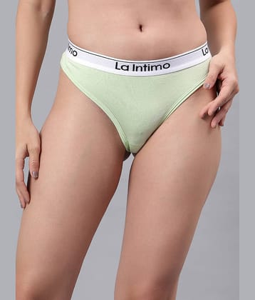 La Intimo Pack of 1 Modal Thongs For Women ( Lime Green )