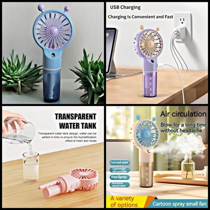 FABPAK Portable Handheld Misting Fan