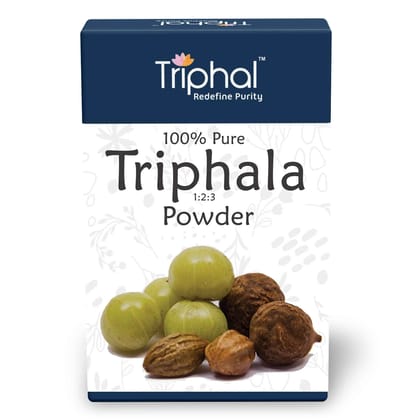 Triphala Powder - Contains Organic Haritaki, Bibhitaki and Amalaki - Natural and Pure - Triphal