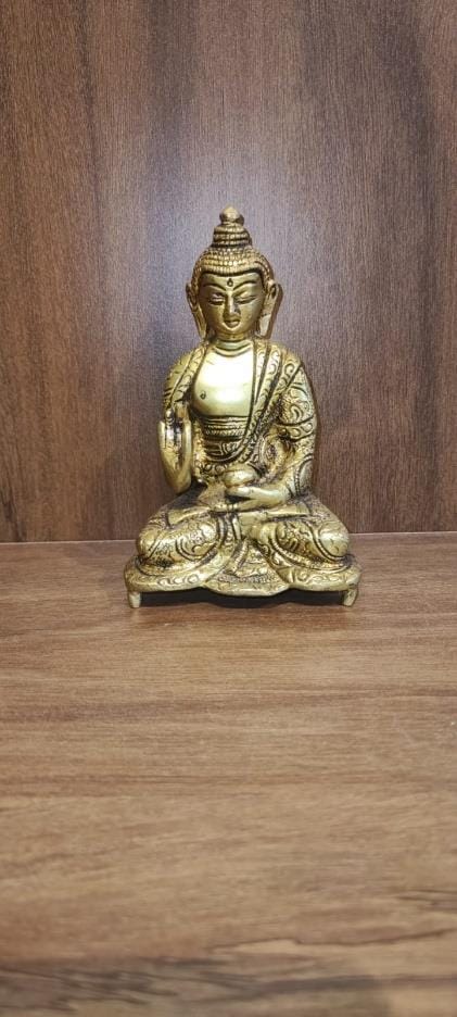 BRASS BLESSING BUDDHA STATUE