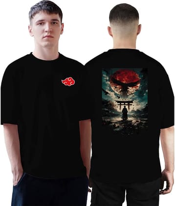 VEE SAA Cotton Regular Fit Printed Half Sleeves Men's Round T-Shirt - Black ( Pack of 1 )