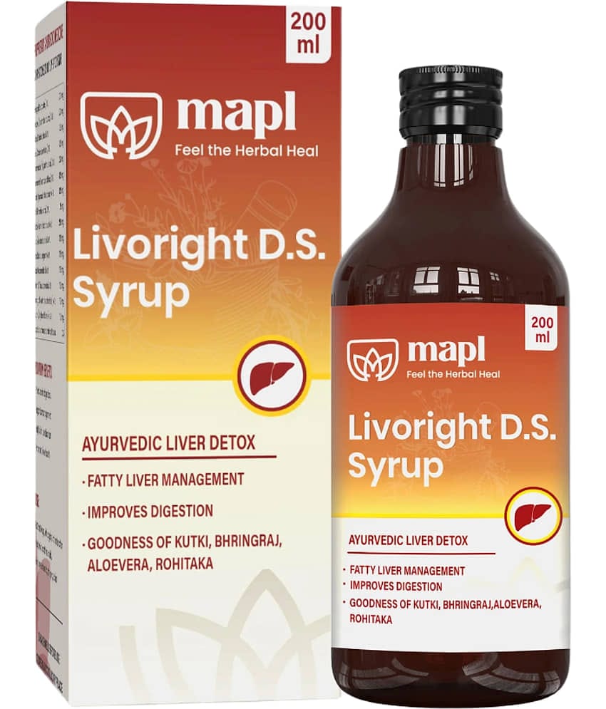 MAPL Livoright DS Syrup for Liver Detox Support, Fatty Liver Care, Liver Function, Digestive Health, Metabolism Boost & Overall Wellness - 200ml