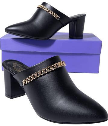 Shoetopia - Black Women's Mules Heels