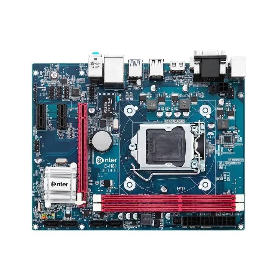 Enter E-H81 Micro ATX Motherboard with Intel Lga1150 Socket, Ddr3 Ram, USB 3.0 Ports,