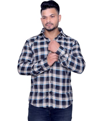 Aish N Ridh Cotton Regular Fit Checks Full Sleeves Men's Casual Shirt - Black ( Pack of 1 )