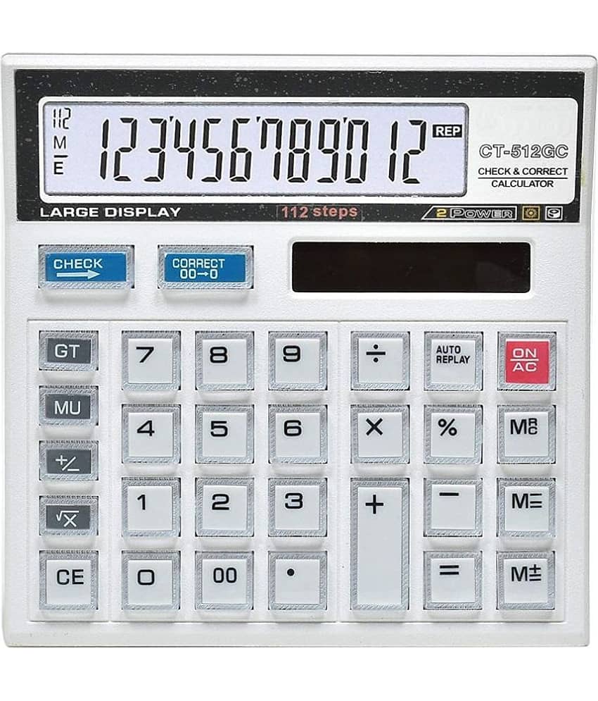 Villy Financial and Business Office Calculator with Large LCD Display and Acrylic Protected Mirror  Buttons