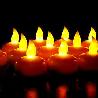 Pack of 6 Flameless LED White Candles  Artificial Night & Home Dcor, Safe & Beautiful