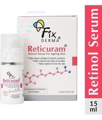 Fixderma Reticuram for Fine Lines & Wrinkles, Anti Aging Serum, Boost Collagen 15 ml, (Pack of 1)