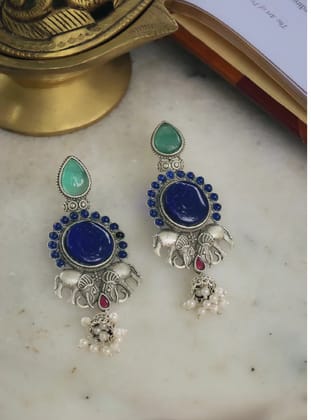 Siara Earrings-Navy