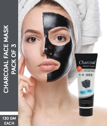 Charcoal Face Mask Anti Blackhead 390g- Pack of 3 (130g Each)