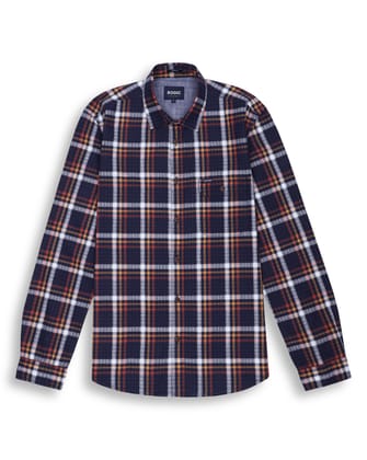 PLAIDS SHIRT IN NAVY-M