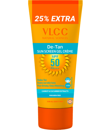 Vlcc De Tan Spf 50 Pa+++ Sunscreengel Cream 100G For Sun Protection