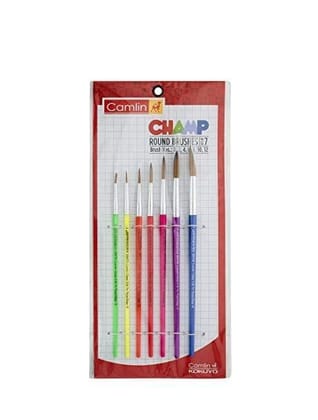 Camlin Champ Round Brush Set - Pack of 7 (Multicolor)