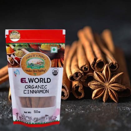Elworld Agro & Organic Food Products Cinnamon Stick 50g Elworld Agro & Organic Food Products Cinnamon Stick 50g