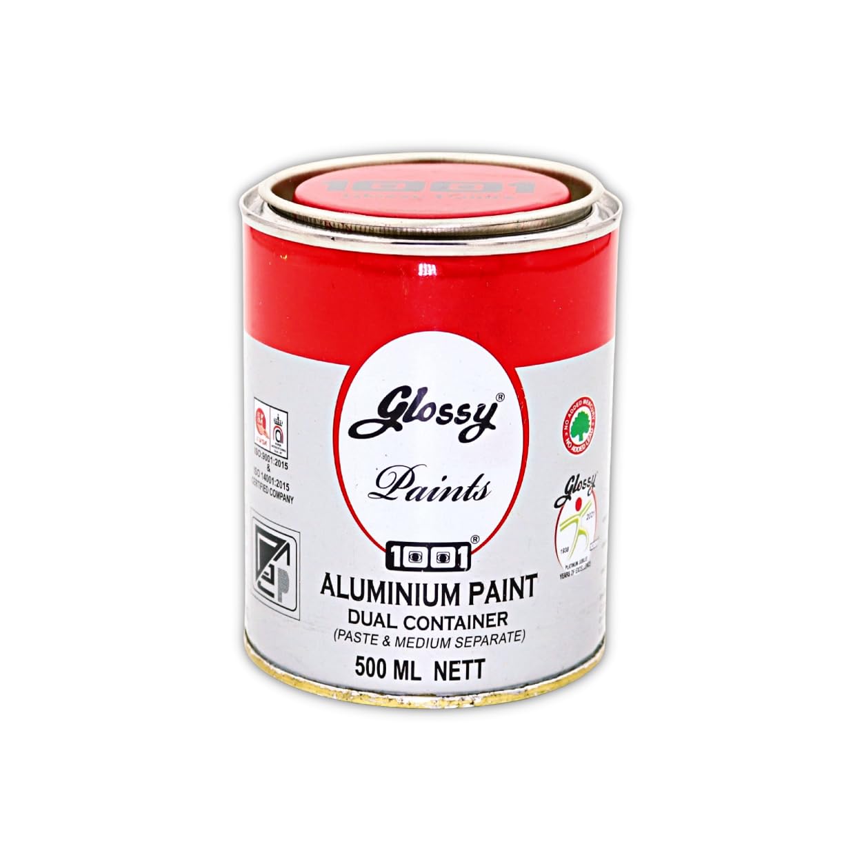 1001 Aluminium Paints Dual Container (Paste & Medium Separate) | For Metal Gates, Window, Sutter, Machinery, Woods, Air Cooler, MS Pole Etc.