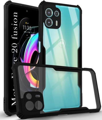 PLUGTECH Slim Shockproof Case | Matte Black Soft | Drop Protection | Precise Cutouts | Premium Mobile Cover for Moto Edge 20 Fusion