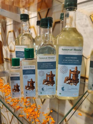 Annavat House Wood-Pressed Coconut Oil (100ml) | Pure & Unrefined | Culinary & Wellness